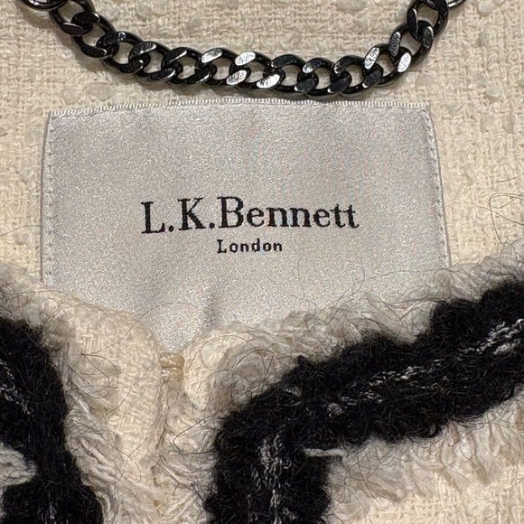 LK Bennett Cream and Black Trim Blazer - Picture 7 of 11